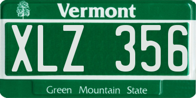 VT license plate XLZ356