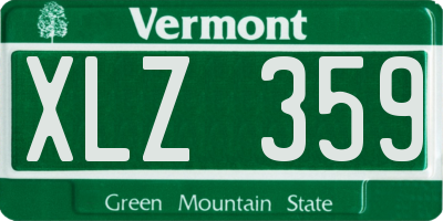 VT license plate XLZ359