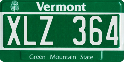 VT license plate XLZ364