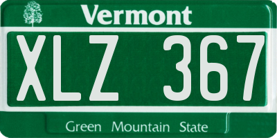 VT license plate XLZ367