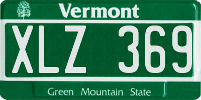 VT license plate XLZ369
