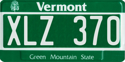 VT license plate XLZ370