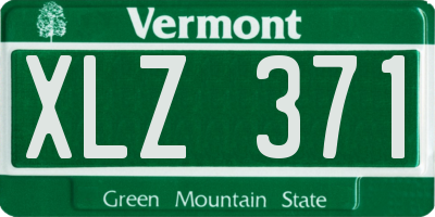 VT license plate XLZ371