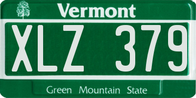 VT license plate XLZ379