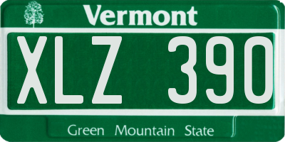 VT license plate XLZ390