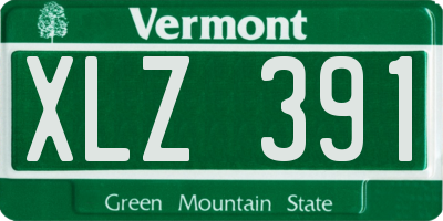VT license plate XLZ391
