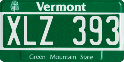 VT license plate XLZ393