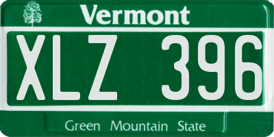 VT license plate XLZ396