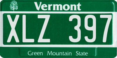 VT license plate XLZ397