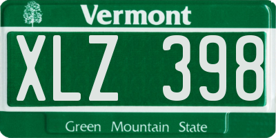 VT license plate XLZ398