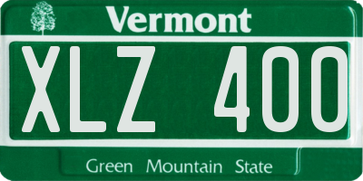 VT license plate XLZ400