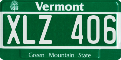 VT license plate XLZ406