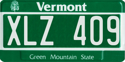 VT license plate XLZ409