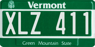 VT license plate XLZ411