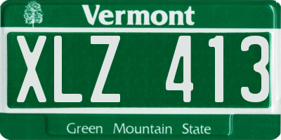 VT license plate XLZ413