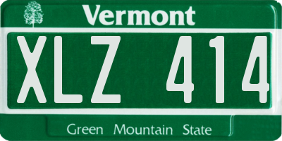 VT license plate XLZ414