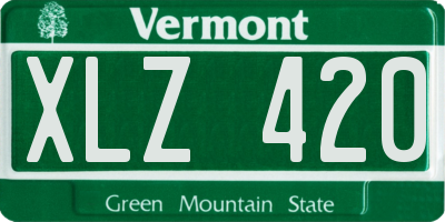 VT license plate XLZ420