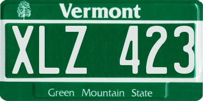VT license plate XLZ423