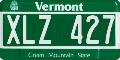 VT license plate XLZ427