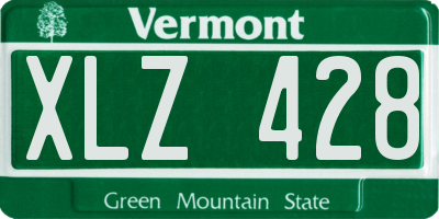 VT license plate XLZ428