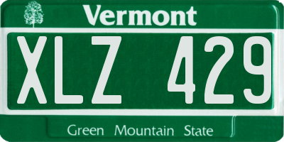 VT license plate XLZ429