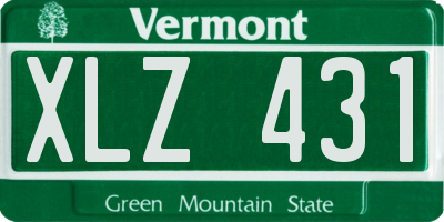 VT license plate XLZ431