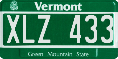 VT license plate XLZ433