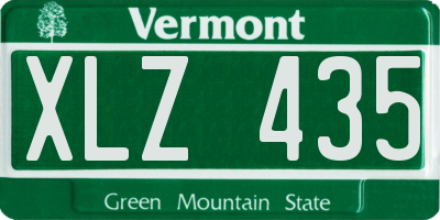 VT license plate XLZ435