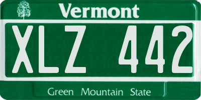 VT license plate XLZ442