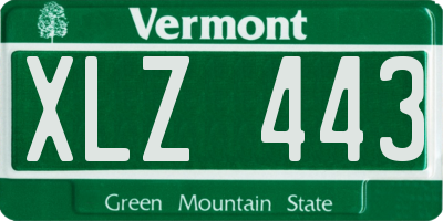 VT license plate XLZ443