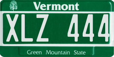 VT license plate XLZ444