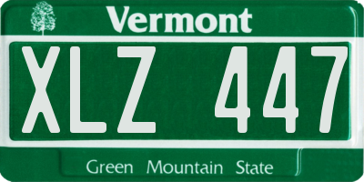 VT license plate XLZ447