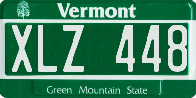 VT license plate XLZ448
