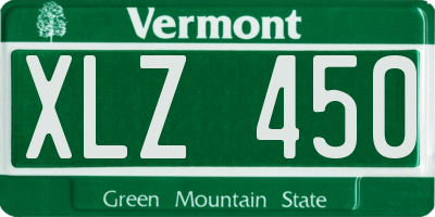 VT license plate XLZ450