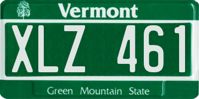 VT license plate XLZ461