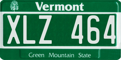 VT license plate XLZ464