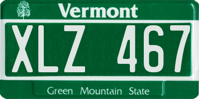 VT license plate XLZ467