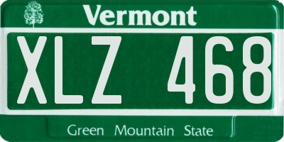 VT license plate XLZ468