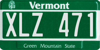 VT license plate XLZ471