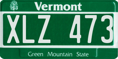 VT license plate XLZ473