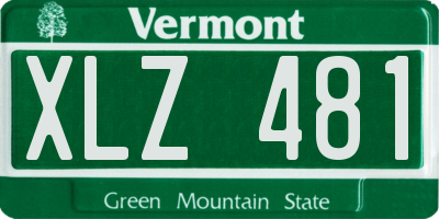 VT license plate XLZ481