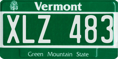 VT license plate XLZ483