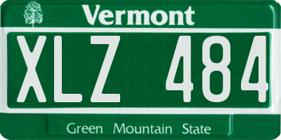 VT license plate XLZ484