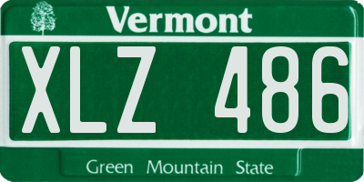VT license plate XLZ486