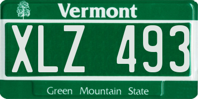 VT license plate XLZ493