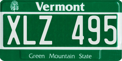 VT license plate XLZ495