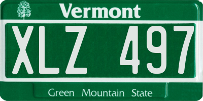 VT license plate XLZ497