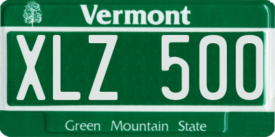 VT license plate XLZ500