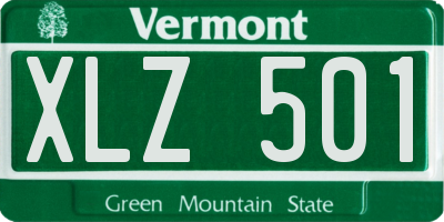 VT license plate XLZ501