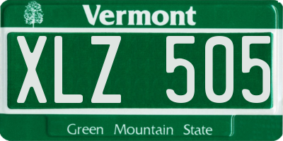 VT license plate XLZ505